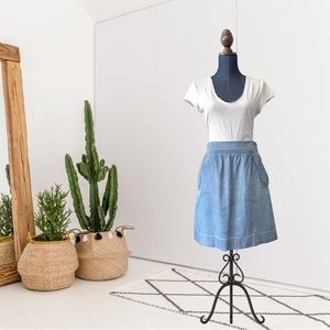 Holding Horses Polka Dot Chambray Skirt
